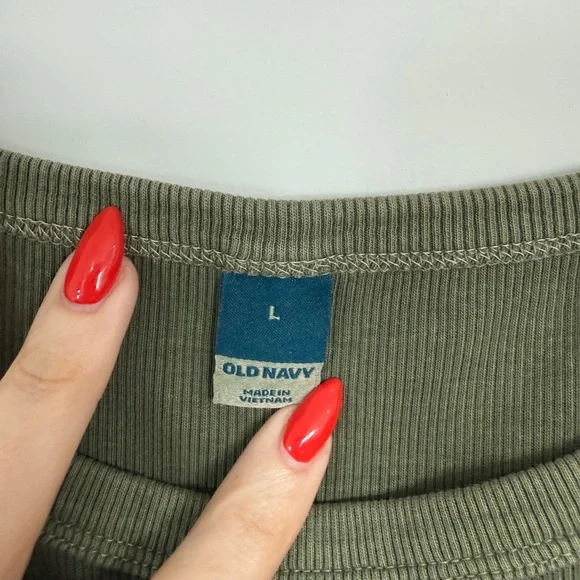 Old Navy Olive Sleeveless Maxi Dress with Side Slits - Picture 2 of 4